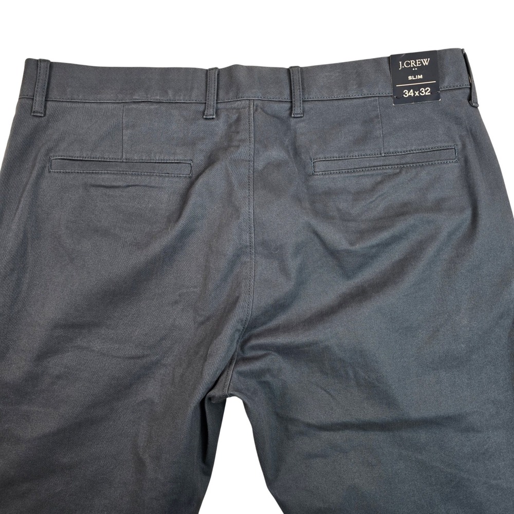 J.Crew Flex Slim Chino Pants Mens 34x32 Dark Blue BZ109 Cotton Blend Stretch NWT